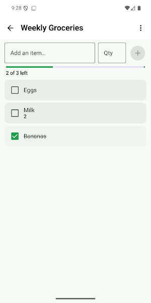 Shopping List Screenshot 1