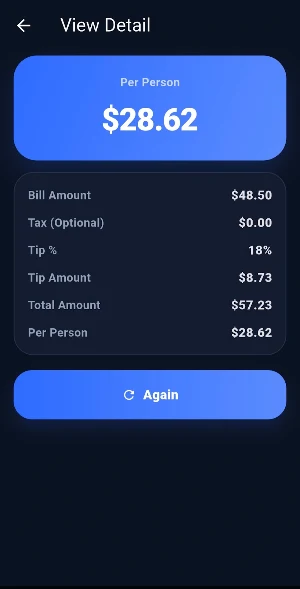 Tip Calculator & Bill Split Screenshot 3