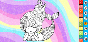 Mermaid coloring for adult Screenshot 1