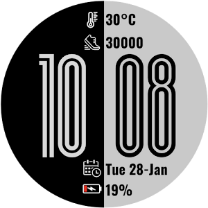 Black and White Watchface Screenshot 0