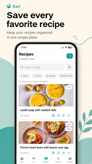 Kari: Recipe Manager & Planner Screenshot 0