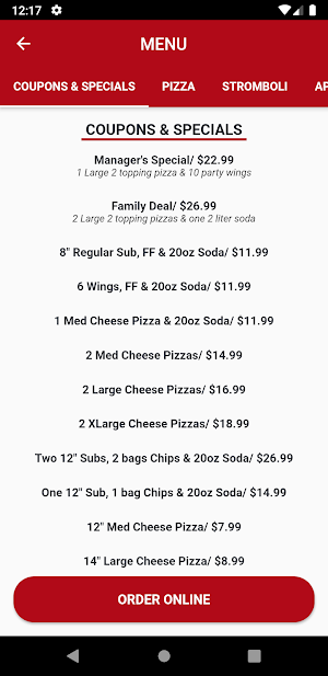 Wings Things & Pizza Screenshot 2