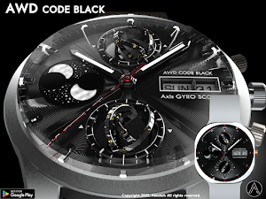 AWD Code Black Watchface Screenshot 2