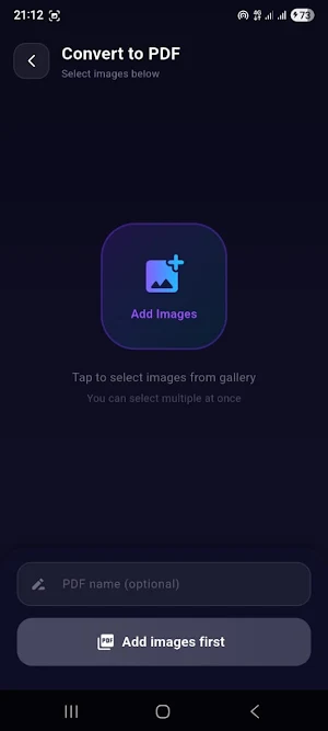 Multi Image to Pdf Converter Screenshot 0