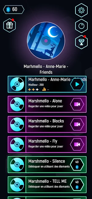 Marhmello Tiles Hop Ball - Neon EDM Rush Screenshot 0