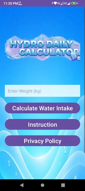Hydro Daily Calculator Screenshot 0