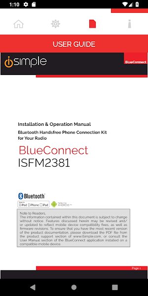 iSimple BlueConnect Screenshot 1