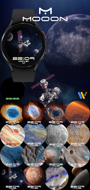 Mooon Digital Watch Face Screenshot 1