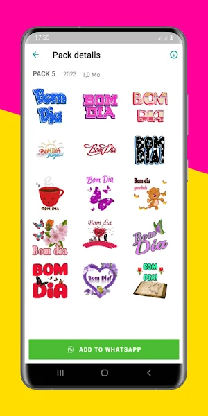 Bom Dia Figurinhas e Boa Noite Screenshot 1