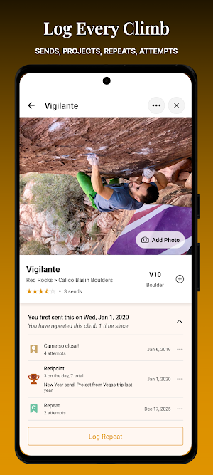 SENDAGE: Climbing Logbook Screenshot 0