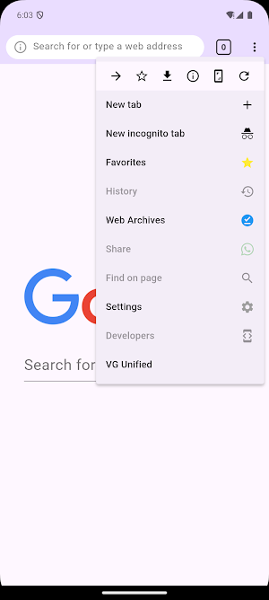VG Browser Screenshot 0