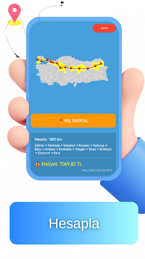 Mesafe, Yakıt ve Navigasyon Screenshot 2