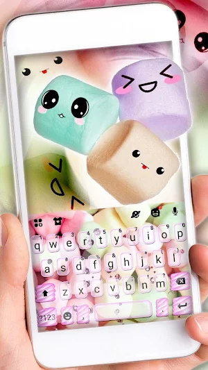 Sweet Marshmallow Keyboard Theme Screenshot 0