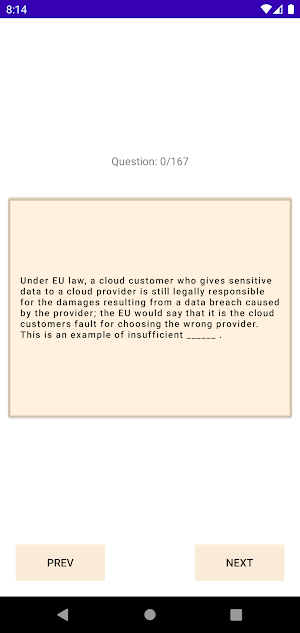 CCSP Exam Practice Question Screenshot 1