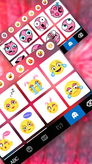 Neon Red Maskman Keyboard Background Screenshot 3