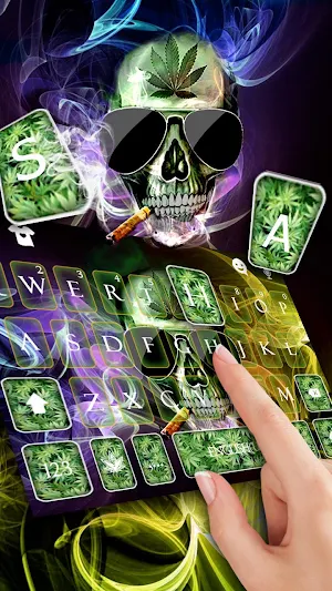 Smoking Skull Keyboard Theme Screenshot 1