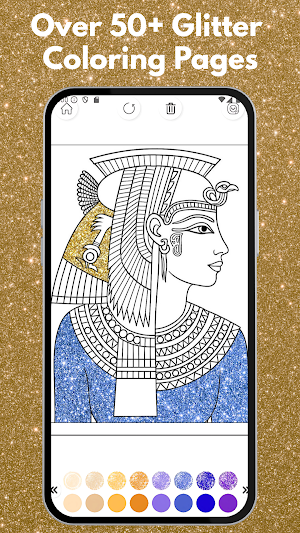 Egypt Myth Coloring Glitter Screenshot 1