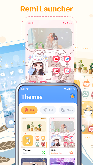 REMI Launcher - Launcher Theme Screenshot 0