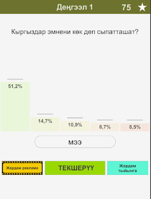 94% Кыргызча оюн Screenshot 2