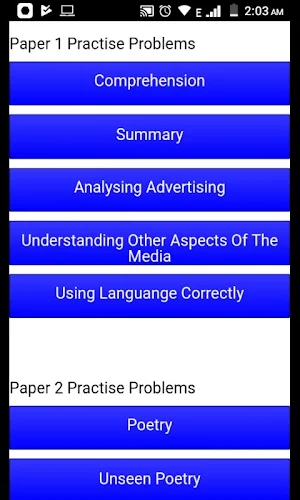 Grade 12 English HL Mobile Application Screenshot 1