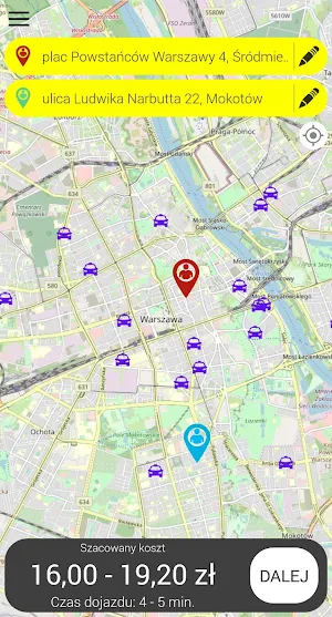 Volfra Taxi 19625 Warszawa Screenshot 2