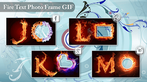 Fire Text Photo Frame Editor Screenshot 1