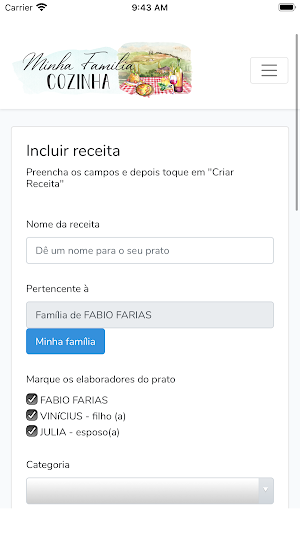 Minha Família Cozinha Screenshot 2
