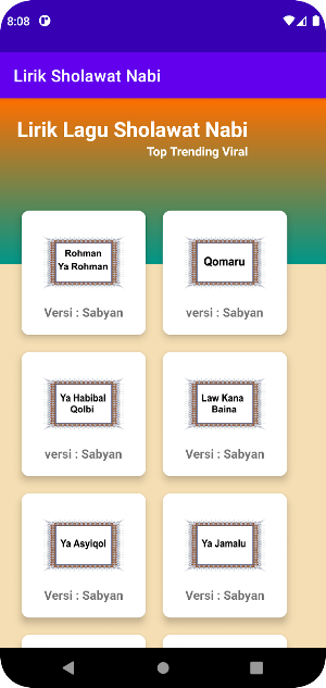 Lirik Sholawat Nabi Screenshot 0