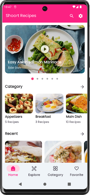 Shoort Recipes Screenshot 1