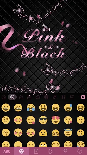 Pink Black Keyboard Theme Screenshot 2