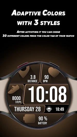 Colorful Tiles 2 - Watch face Screenshot 3