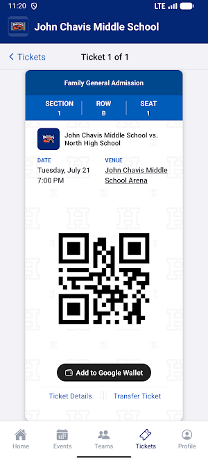 John Chavis Middle Athletics Screenshot 2