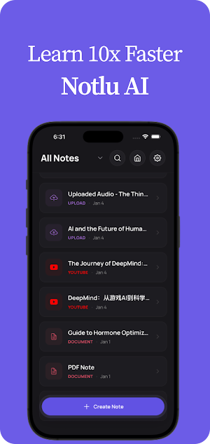 Notlu: AI Mind Maps & Notes Screenshot 0