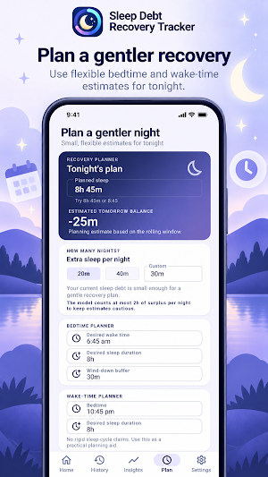 Sleep Debt Recovery Tracker Screenshot 3
