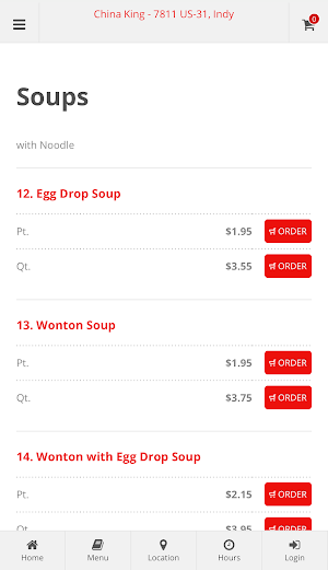 China King Indianapolis Order Screenshot 2