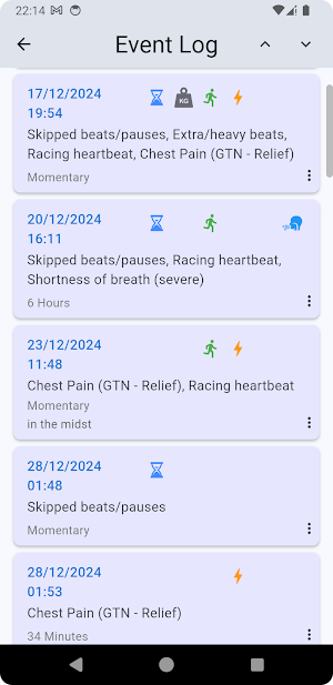 Cardiac Diary Screenshot 2