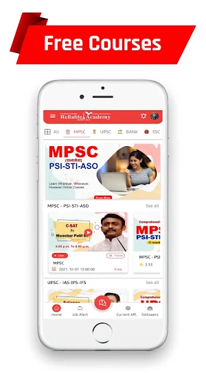 Reliable Academy - UPSC MPSC Bank SSC Railway Screenshot 0