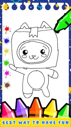 Lankybox - coloring Game Screenshot 1