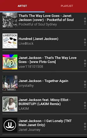 Janet Jackson music players Screenshot 2