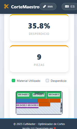 CutMaster - Cutting Calculator Screenshot 1