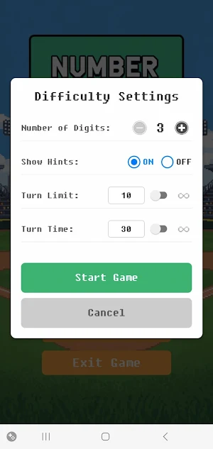 Classic Number Baseball Screenshot 1