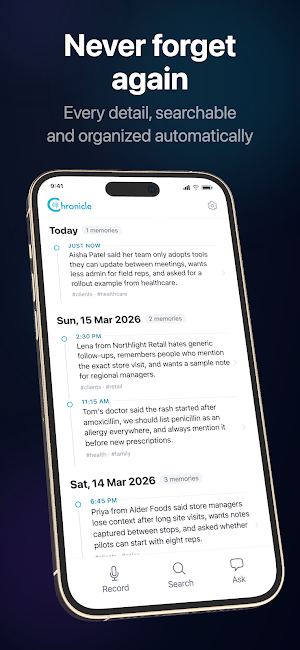 Chronicle - AI Voice Memory Screenshot 3