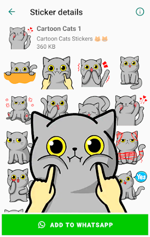 Cartoon Cat Stickers for WhatsApp Screenshot 0
