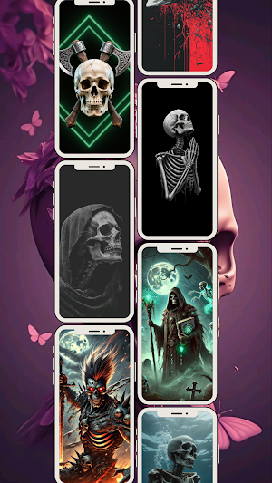 Skull Aesthetic Wallpaper 4K Screenshot 2
