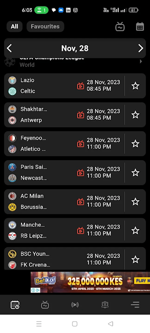 Football Live TV HD Screenshot 2