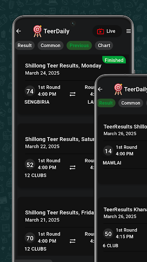 Teer Daily Results Screenshot 0