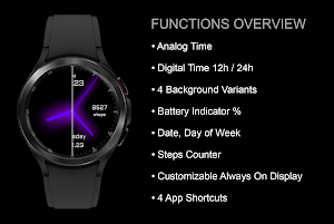 EY12 Purple Glow Watchface Screenshot 2
