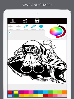 Monster Skeleton Coloring Book Screenshot 1