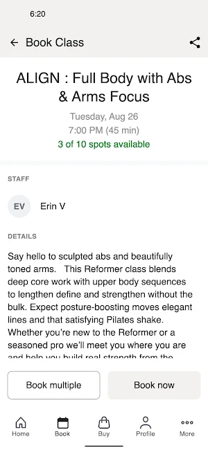 Align & Reform Pilates Screenshot 2
