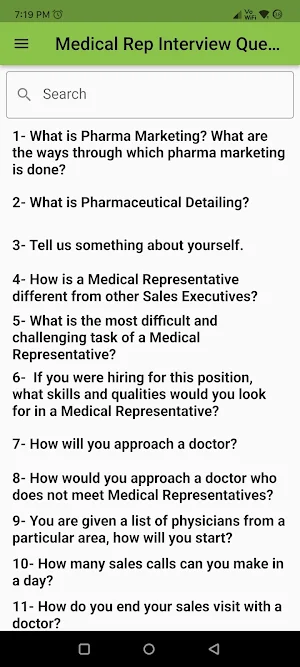 Medical Rep Interview Question Screenshot 0